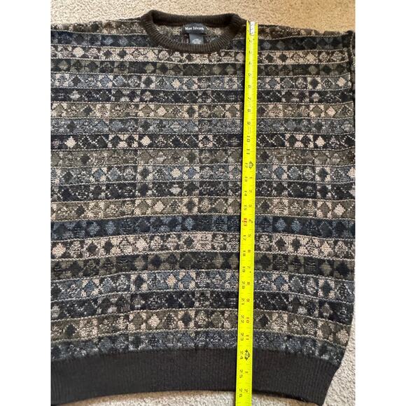 Vintage Marc Edwards 80s Grandpacore Sweater Geometric Grunge Crewneck - Picture 5 of 7